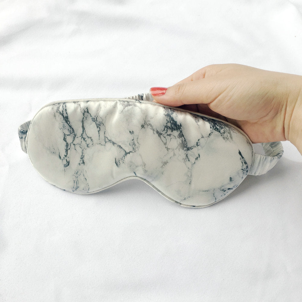 Luxury Marble Silk Eye Sleep Mask Blindfold Sleep Mask